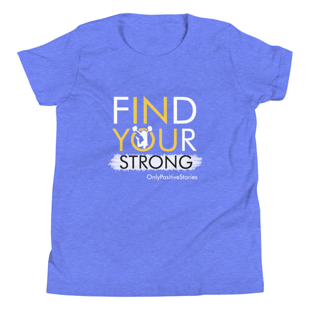 Cheer Find Your Strong Youth Short Sleeve T-Shirt