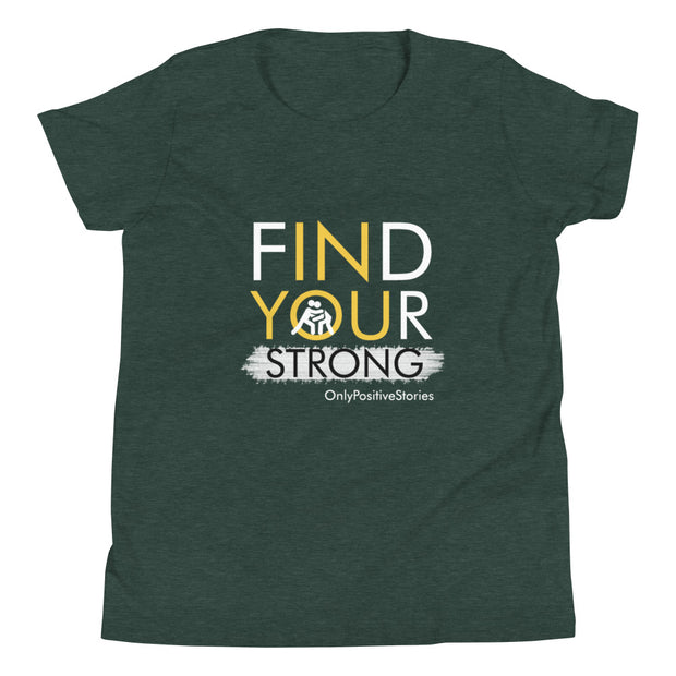 Wrestling Find Your Strong Youth Short Sleeve T-Shirt